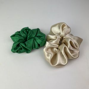 Set of Two Satin Handmade XXL Scrunchie